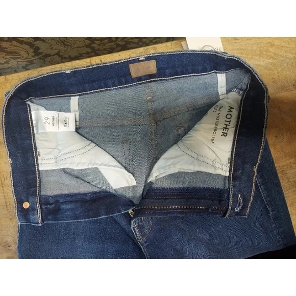 Mother Jeans denim sz 29 The Hustler Roller Heel High Rise high fidelity - Picture 3 of 8
